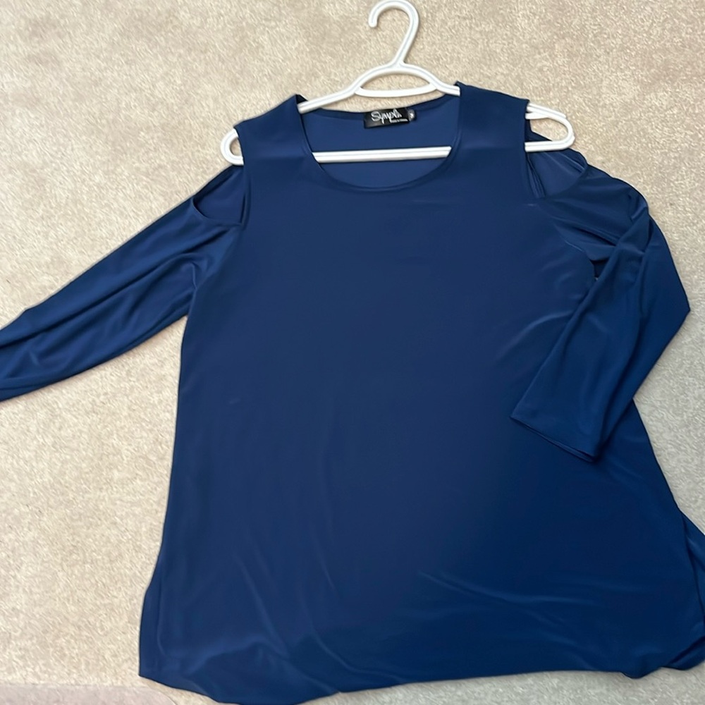 Simply Tunic Top in Royal Blue Size 14